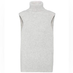 Dries Van Noten Wool turtleneck vest-Tan